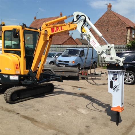 mini digger with breaker|mini digger control levers.